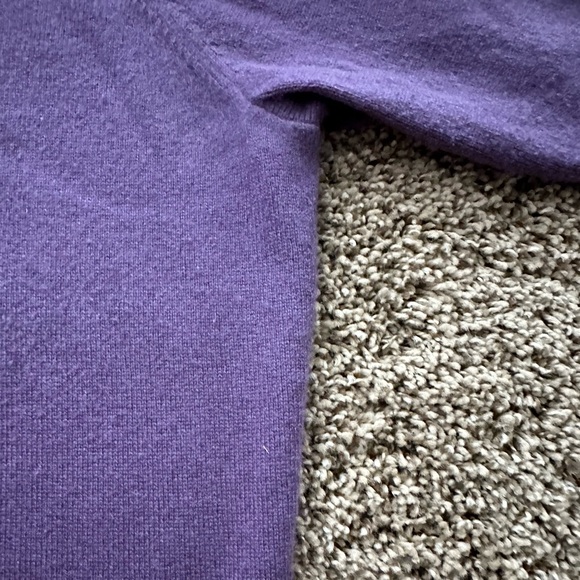 100% Cashmere Purple Lands End Women’s Sweater Size XL - Picture 6 of 10